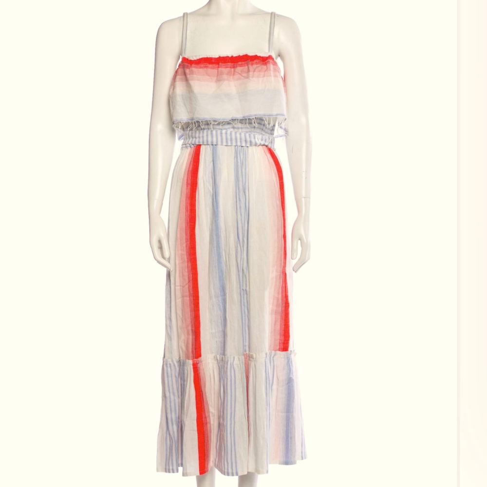 Lemlem / Revolve Asha Ruffle Maxi Dress in Sunrise Size Xs Pre Own